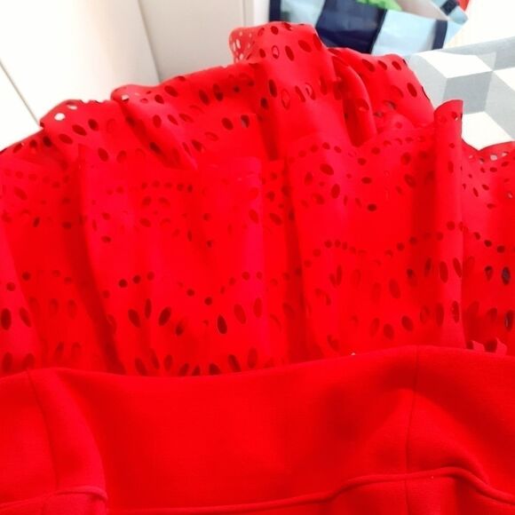 Brand NWT Cynthia Steffe Lipstick Red Strapless Bustier Top Dress 0/XS MSRP $345 - Picture 5 of 6